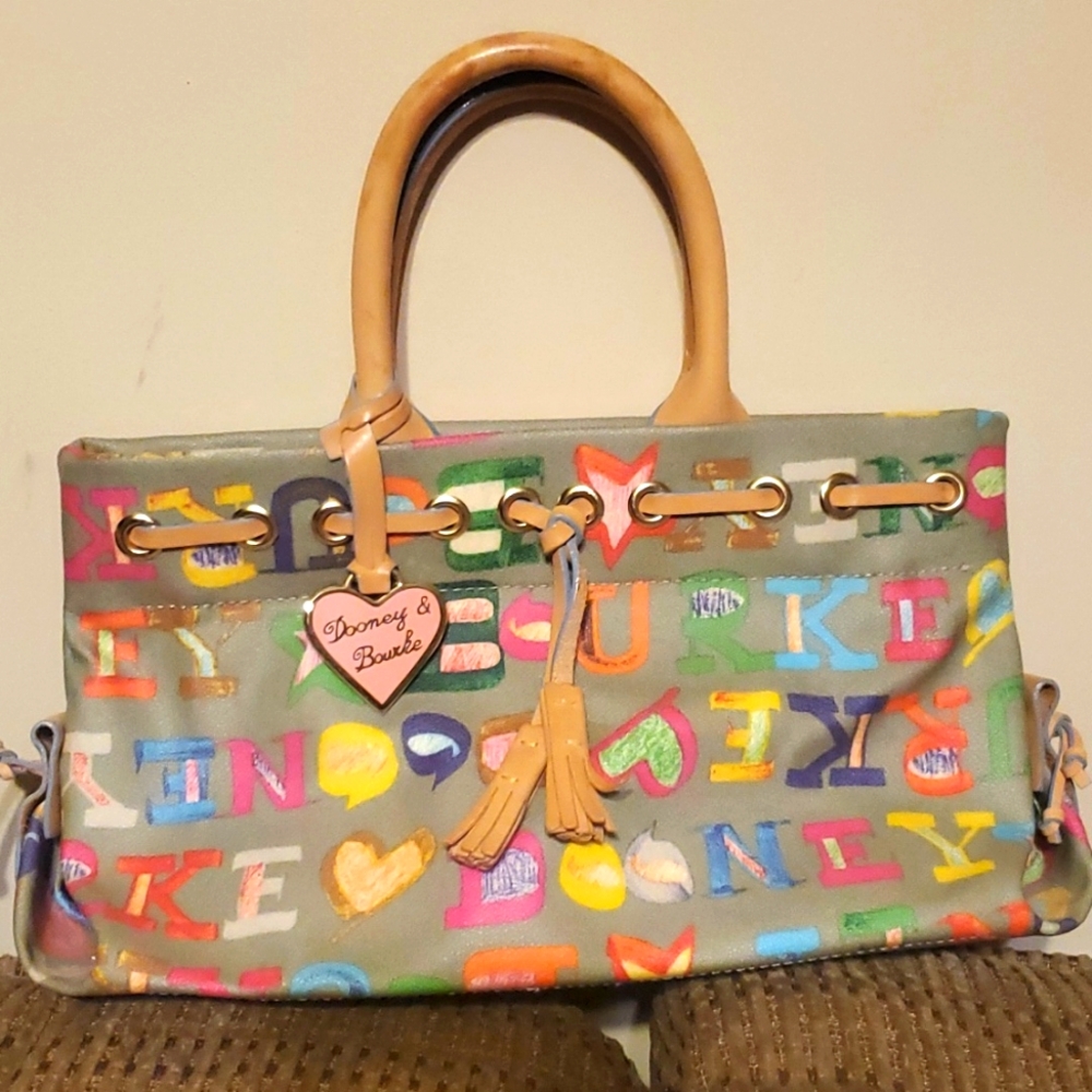 Dooney & Bourke RARE neon print mini bag with shoulder strap. EUC!!!